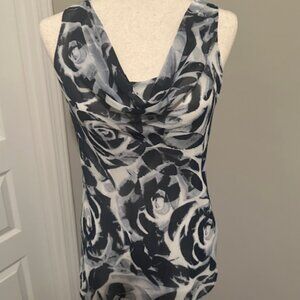 Banana Republic Shirt/Tank, Navy and White, Size 0